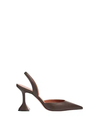 Amina Muaddi 95mm Holli Leather Slingback Pumps | Thumbnail 1 Amina Muaddi 95mm Holli Leather Slingback Pumps | Thumbnail 1