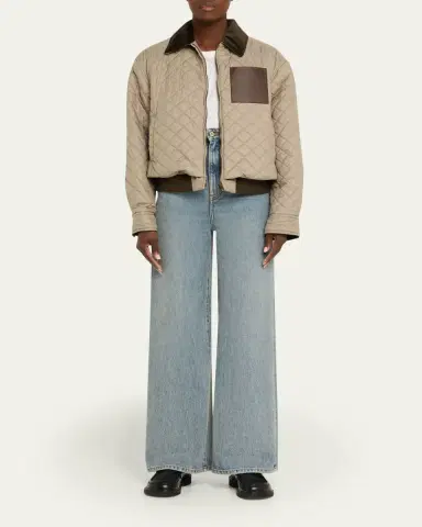 Loewe Corduroy-Collar Quilted Barn Jacket | Thumbnail 2