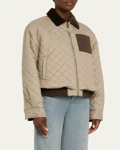 Loewe Corduroy-Collar Quilted Barn Jacket | Thumbnail 4