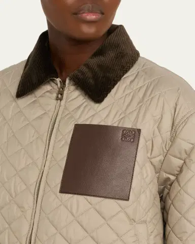 Loewe Corduroy-Collar Quilted Barn Jacket | Thumbnail 5