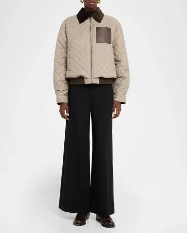 Loewe Corduroy-Collar Quilted Barn Jacket | Thumbnail 6