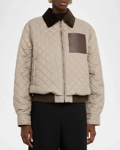 Loewe Corduroy-Collar Quilted Barn Jacket | Thumbnail 8