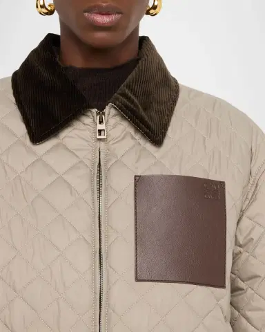 Loewe Corduroy-Collar Quilted Barn Jacket | Thumbnail 9