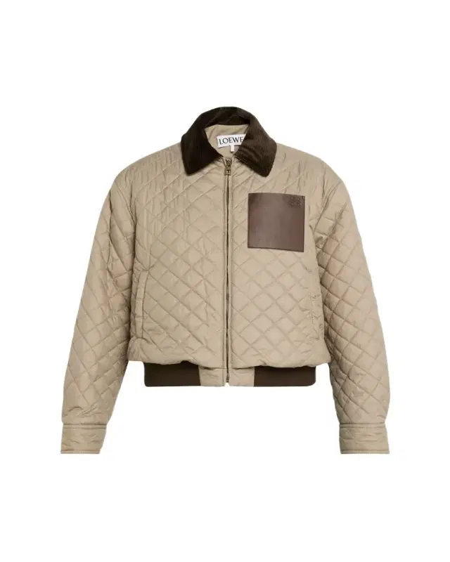 LOEWE Corduroy-Collar Quilted Barn Jacket