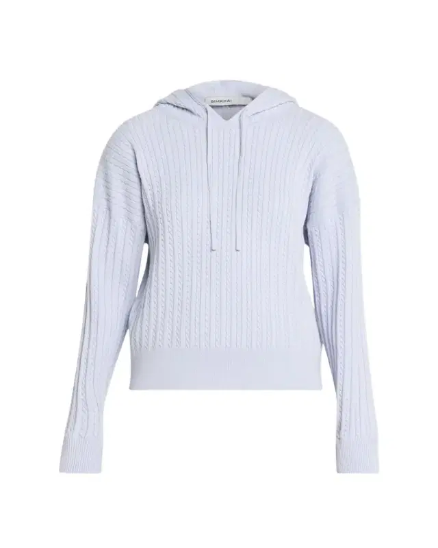 Cashmere-Blend Cable-Knit Hoodie