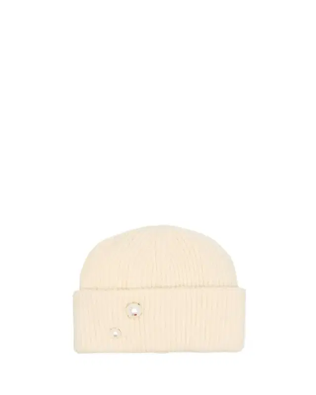Inverni Ribbed Pearly Cashmere Beanie