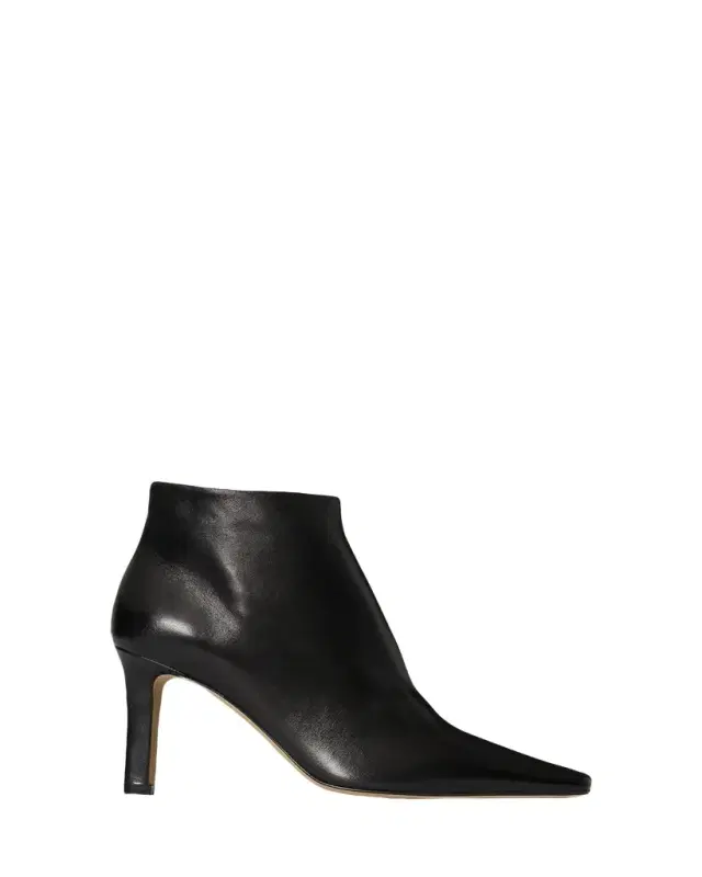 80mm Carla Leather Ankle Booties