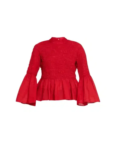 Sea Imogen Smocked Bell-Sleeve Blouse | Thumbnail 1