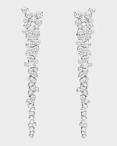Paul Morelli 18K White Gold Confetti Diamond Drop Earrings | Thumbnail 2