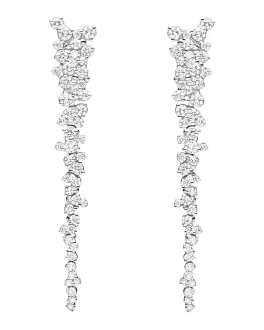 Paul Morelli 18K White Gold Confetti Diamond Drop Earrings | Thumbnail 1