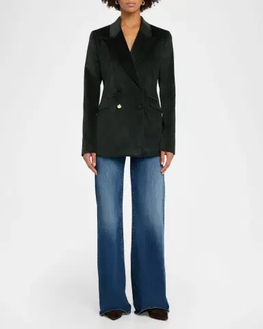 Gabriela Hearst Angela Corduroy Double-Breasted Blazer Jacket | Thumbnail 6
