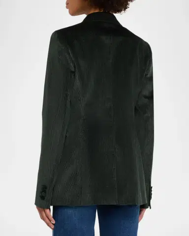 Gabriela Hearst Angela Corduroy Double-Breasted Blazer Jacket | Thumbnail 7