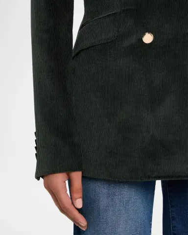 Gabriela Hearst Angela Corduroy Double-Breasted Blazer Jacket | Thumbnail 9