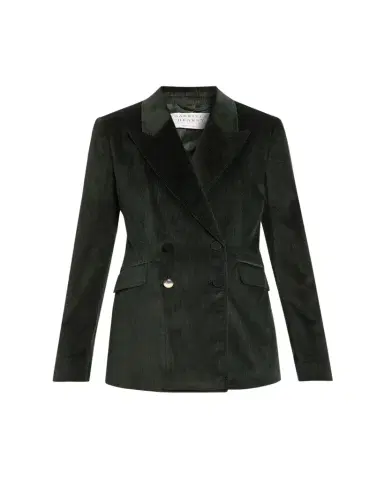 Gabriela Hearst Angela Corduroy Double-Breasted Blazer Jacket | Thumbnail 1