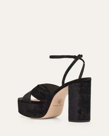 Loeffler Randall 130mm Loretta Velvet Platform Sandals | Thumbnail 2