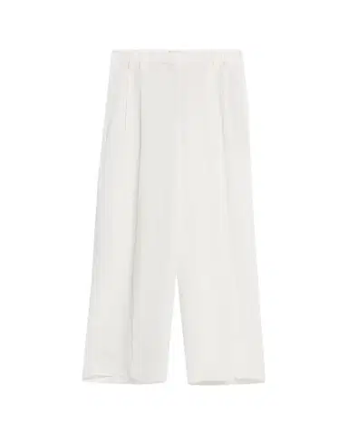 Brunello Cucinelli Monili-Trim Linen Gabardine Wide-Leg Pants | Thumbnail 1