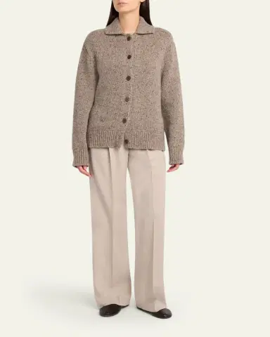 The Row Mauri Cashmere Collared Cardigan | Thumbnail 2 The Row Mauri Cashmere Collared Cardigan | Thumbnail 2