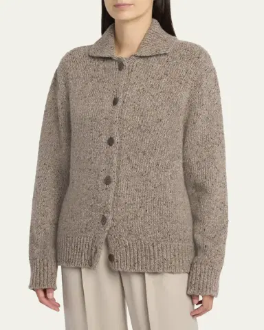 The Row Mauri Cashmere Collared Cardigan | Thumbnail 4 The Row Mauri Cashmere Collared Cardigan | Thumbnail 4