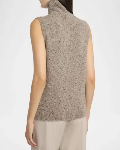 The Row Merilas Turtleneck Cashmere Sleeveless Sweater | Thumbnail 7 The Row Merilas Turtleneck Cashmere Sleeveless Sweater | Thumbnail 7
