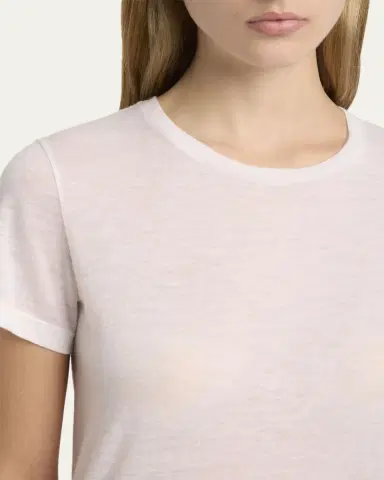 The Row Wesler Heathered Cashmere Short-Sleeve T-Shirt | Thumbnail 5 The Row Wesler Heathered Cashmere Short-Sleeve T-Shirt | Thumbnail 5