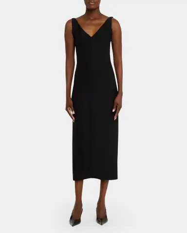 Adam Lippes Willa Sleeveless Silk Wool Midi Dress | Thumbnail 6 Adam Lippes Willa Sleeveless Silk Wool Midi Dress | Thumbnail 6