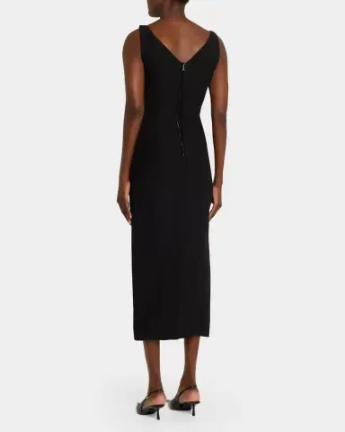 Adam Lippes Willa Sleeveless Silk Wool Midi Dress | Thumbnail 7 Adam Lippes Willa Sleeveless Silk Wool Midi Dress | Thumbnail 7