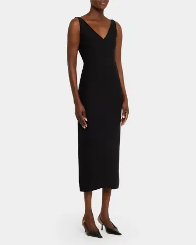 Adam Lippes Willa Sleeveless Silk Wool Midi Dress | Thumbnail 8 Adam Lippes Willa Sleeveless Silk Wool Midi Dress | Thumbnail 8