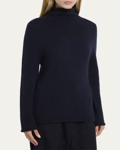 The Row Mariam Mock-Neck Cashmere Sweater | Thumbnail 9 The Row Mariam Mock-Neck Cashmere Sweater | Thumbnail 9