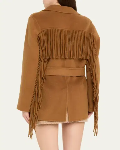 LoveShackFancy Maebella Fringe-Trim Jacket | Thumbnail 3 LoveShackFancy Maebella Fringe-Trim Jacket | Thumbnail 3