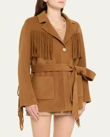 LoveShackFancy Maebella Fringe-Trim Jacket | Thumbnail 4 LoveShackFancy Maebella Fringe-Trim Jacket | Thumbnail 4