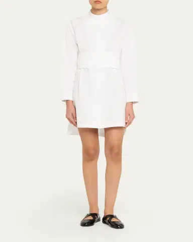 Alaïa Cummerbund Mini Shirtdress | Thumbnail 2
