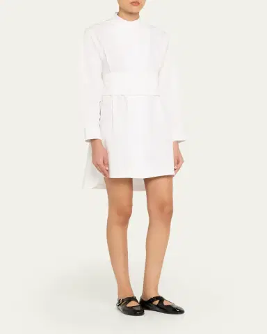 Alaïa Cummerbund Mini Shirtdress | Thumbnail 4