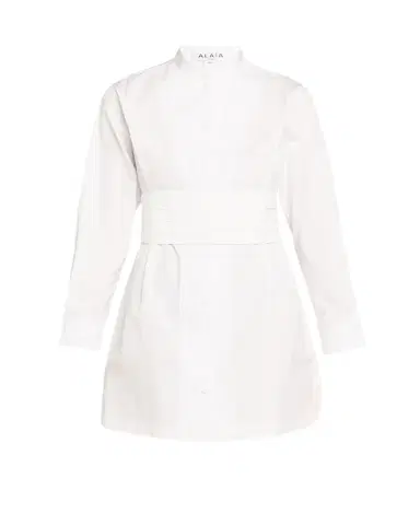 Alaïa Cummerbund Mini Shirtdress | Thumbnail 1