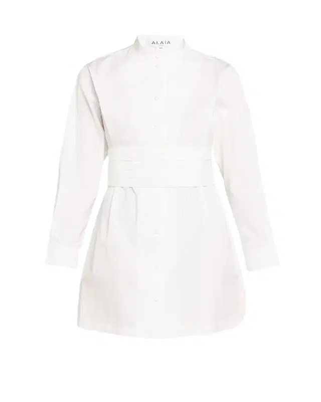 ALAÏA Cummerbund Mini Shirtdress