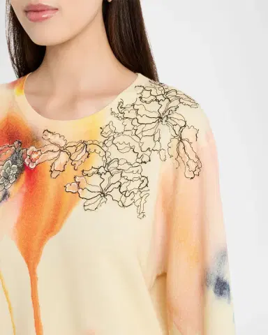 Jason Wu Collection Watercolor Floral Lace Applique Wool Sweater | Thumbnail 9 Jason Wu Collection Watercolor Floral Lace Applique Wool Sweater | Thumbnail 9