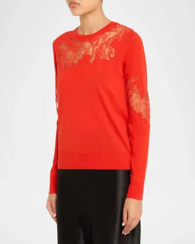 Jason Wu Collection Lace-Inset Merino Wool Sweater | Thumbnail 13 Jason Wu Collection Lace-Inset Merino Wool Sweater | Thumbnail 13
