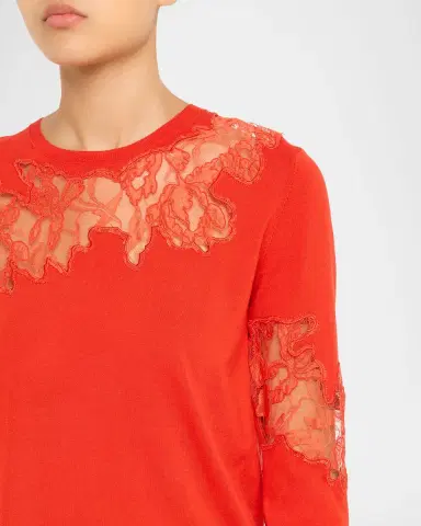 Jason Wu Collection Lace-Inset Merino Wool Sweater | Thumbnail 14 Jason Wu Collection Lace-Inset Merino Wool Sweater | Thumbnail 14