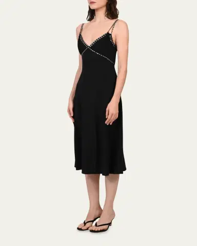 Diane von Furstenberg Iris Glass-Embellished Empire Silk Midi Dress | Thumbnail 4 Diane von Furstenberg Iris Glass-Embellished Empire Silk Midi Dress | Thumbnail 4