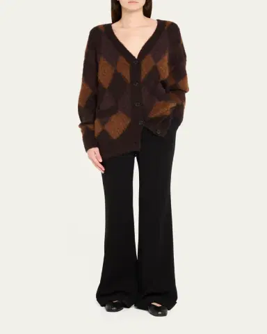 A.L.C. Reid Fuzzy Diamond Cardigan | Thumbnail 2 A.L.C. Reid Fuzzy Diamond Cardigan | Thumbnail 2