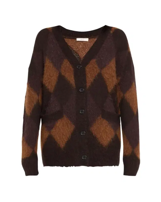 Reid Fuzzy Diamond Cardigan