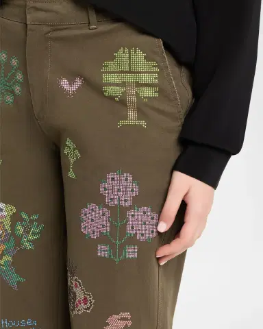 Libertine Needlepoint Embellished Slim-Leg Ankle Chino Pants | Thumbnail 13 Libertine Needlepoint Embellished Slim-Leg Ankle Chino Pants | Thumbnail 13