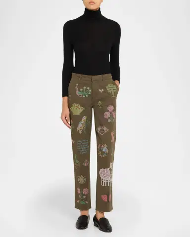 Libertine Needlepoint Embellished Slim-Leg Ankle Chino Pants | Thumbnail 14 Libertine Needlepoint Embellished Slim-Leg Ankle Chino Pants | Thumbnail 14