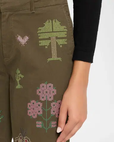 Libertine Needlepoint Embellished Slim-Leg Ankle Chino Pants | Thumbnail 17 Libertine Needlepoint Embellished Slim-Leg Ankle Chino Pants | Thumbnail 17