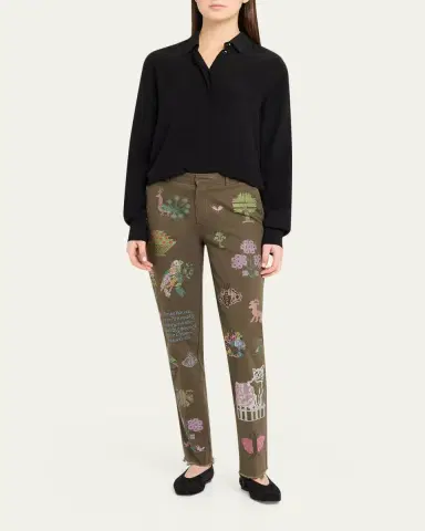 Libertine Needlepoint Embellished Slim-Leg Ankle Chino Pants | Thumbnail 6 Libertine Needlepoint Embellished Slim-Leg Ankle Chino Pants | Thumbnail 6