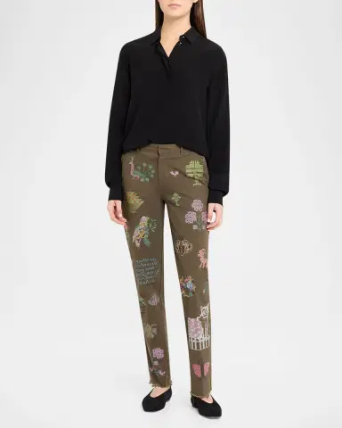 Libertine Needlepoint Embellished Slim-Leg Ankle Chino Pants | Thumbnail 10 Libertine Needlepoint Embellished Slim-Leg Ankle Chino Pants | Thumbnail 10