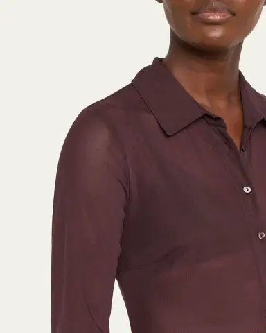 L'Agence Indiana Fitted Mesh Blouse | Thumbnail 5