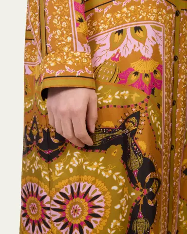 Diane von Furstenberg Carrie Floral-Print Silk Midi Shirtdress | Thumbnail 4
