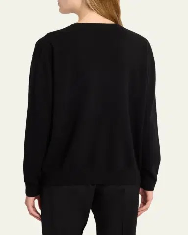 The Row Misael Cashmere Crewneck Sweater | Thumbnail 3 The Row Misael Cashmere Crewneck Sweater | Thumbnail 3