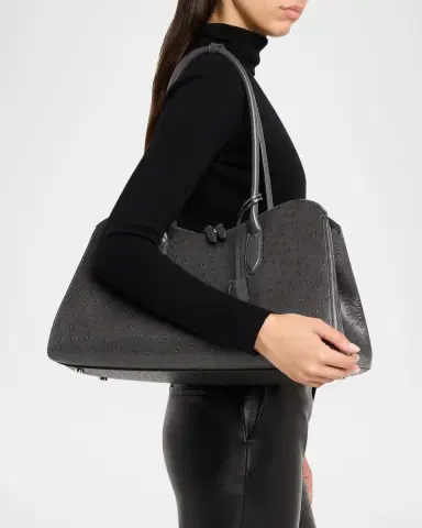 Stella McCartney Ryder Vegan Ostrich Leather Shoulder Bag | Thumbnail 6 Stella McCartney Ryder Vegan Ostrich Leather Shoulder Bag | Thumbnail 6