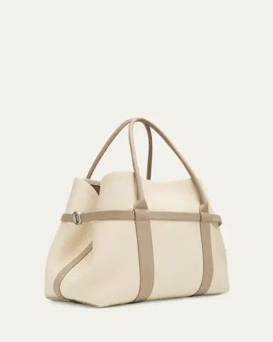 Loro Piana Ghiera Large Leather Shopper Tote Bag | Thumbnail 3 Loro Piana Ghiera Large Leather Shopper Tote Bag | Thumbnail 3